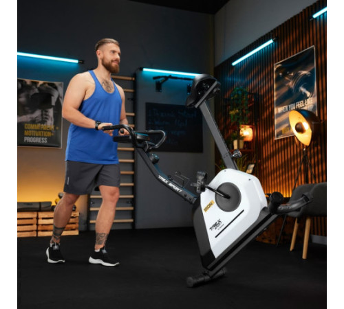Велотренажер магнітний Trex Sport TX-500MB IRON білий
