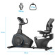 Велотренажер горизонтальний електромагнітний Gymtek XBR6000, синій