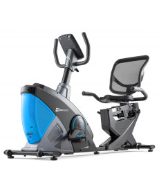 Горизонтальний велотренажер Hop-Sport HS-070L Helix синій iConsole+