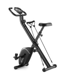 Велотренажер Gymtek FX800 магнітний складний з еспандерами сірий