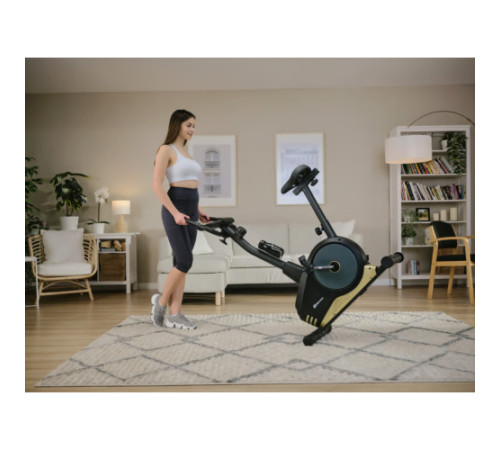 Велотренажер магнітний Hop-Sport HS-2080 Spark чорно-золотистий