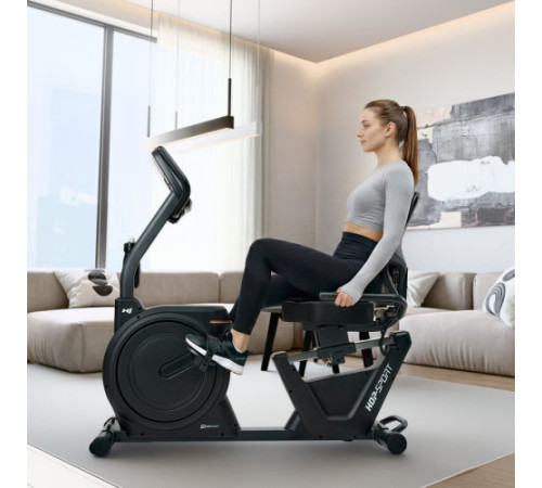 Велотренажер горизонтальний Hop-Sport HS-5000L Ranker чорно-золотистий