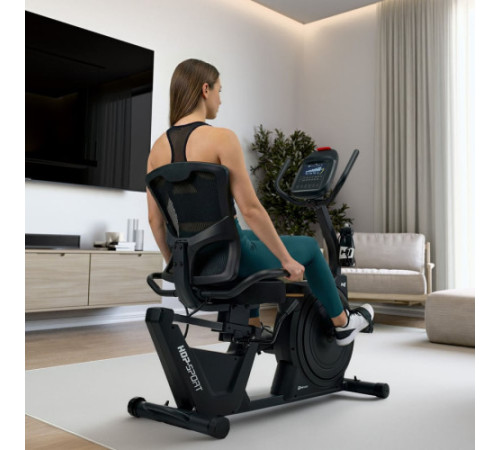 Велотренажер горизонтальний Hop-Sport HS-5000L Ranker чорно-золотистий