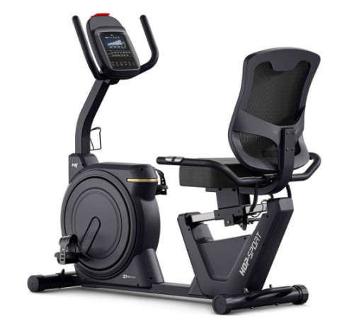 Велотренажер горизонтальний Hop-Sport HS-5000L Ranker чорно-золотистий