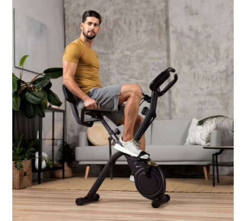Велотренажер магнітний Hop-Sport HS-3030X Apeks X-Bike чорно-золотистий