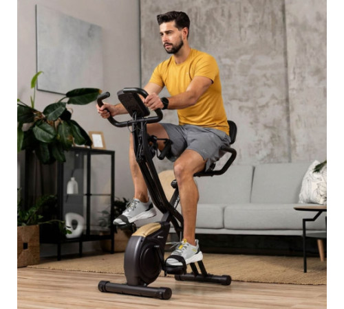 Велотренажер магнітний Hop-Sport HS-3030X Apeks X-Bike чорно-золотистий