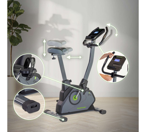 Велотренажер Tunturi Cardio Fit E35, сірий