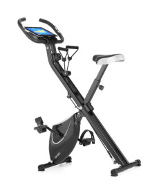 Велотренажер магнітний Gymtek FX600 з еспандерами, чорно-сріблястий