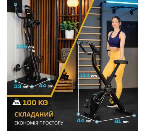 Велотренажер механічний Trex Sport TX-320XB FLIX чорний