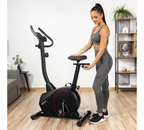 Велотренажер магнітний Gymtek XB1500, чорно-червоний