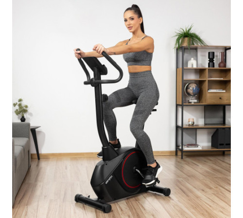 Велотренажер магнітний Gymtek XB1500, чорно-червоний