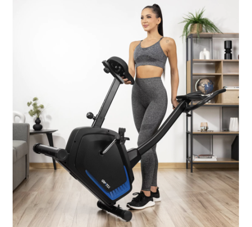 Велотренажер електромагнітний Gymtek XB1800, чорно-синій
