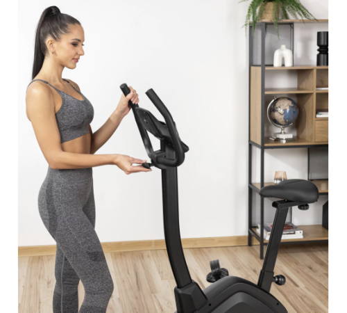 Велотренажер електромагнітний Gymtek XB1800, чорно-синій