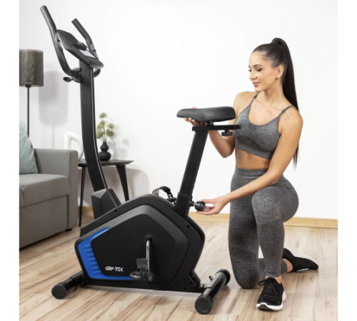 Велотренажер електромагнітний Gymtek XB1800, чорно-синій