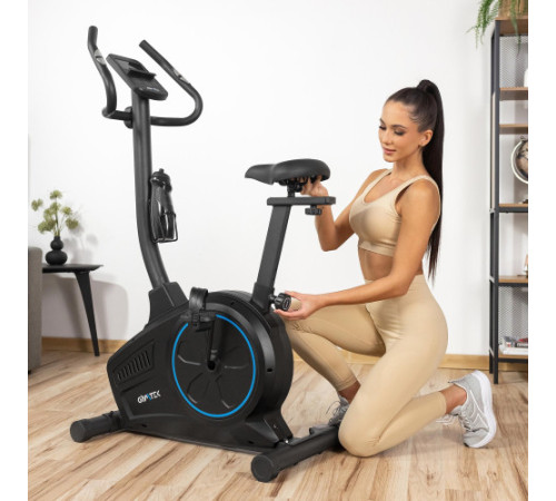 Велотренажер електромагнітний Gymtek XB2000, чорно-синій