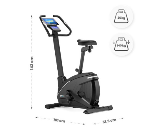 Велотренажер електромагнітний Gymtek XB2600, чорно-сріблястий