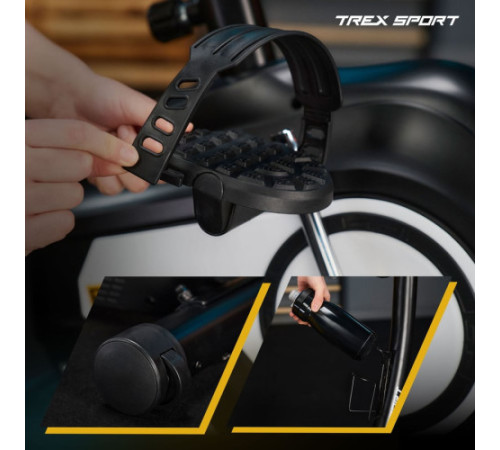 Велотренажер магнітний Trex Sport TX-400MB Reck чорно-білий