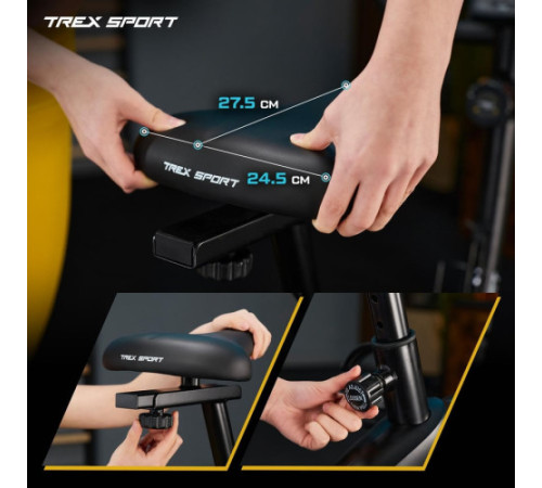 Велотренажер магнітний Trex Sport TX-400MB Reck чорно-білий