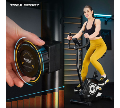Велотренажер магнітний Trex Sport TX-400MB Reck чорно-білий