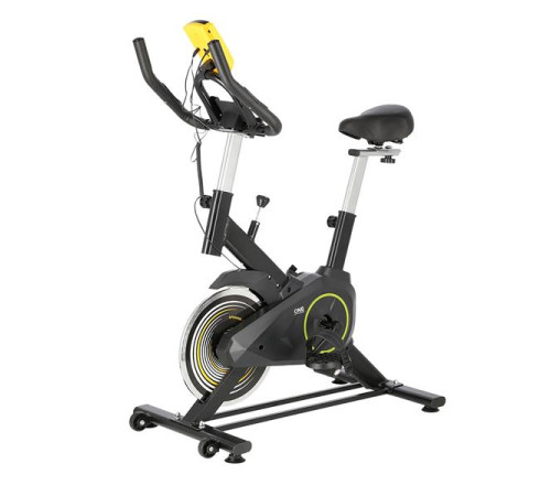 Велотренажер спінінговий механічний ONE FITNESS SW2501 жовтий 7 кг