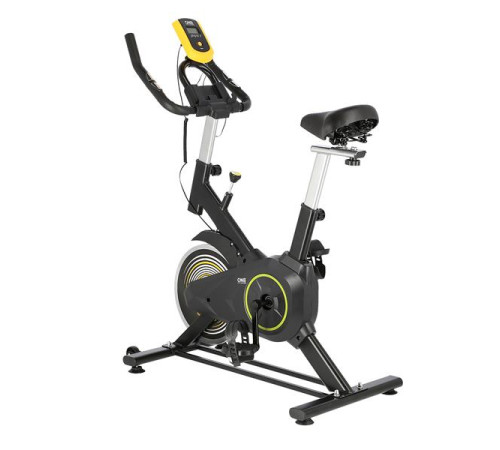 Велотренажер спінінговий механічний ONE FITNESS SW2501 жовтий 7 кг