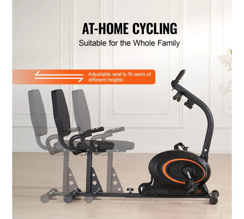 Велотренажер магнітний VEVOR Y-R901, чорний