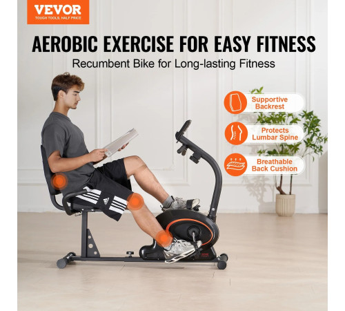 Велотренажер магнітний VEVOR Y-R901, чорний