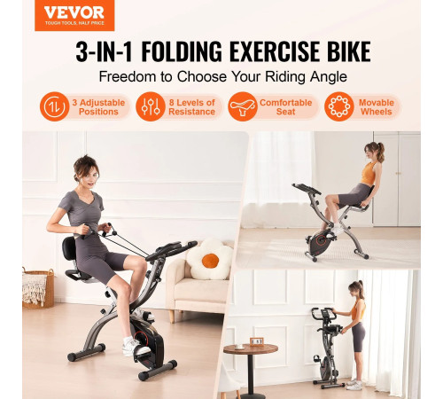 Велотренажр магнітний VEVOR Y-B203, чорний