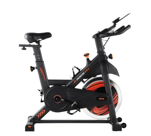 Велотренажер магнітний VEVOR S706, чорно-червоний