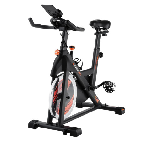 Велотренажер магнітний VEVOR S706, чорно-червоний