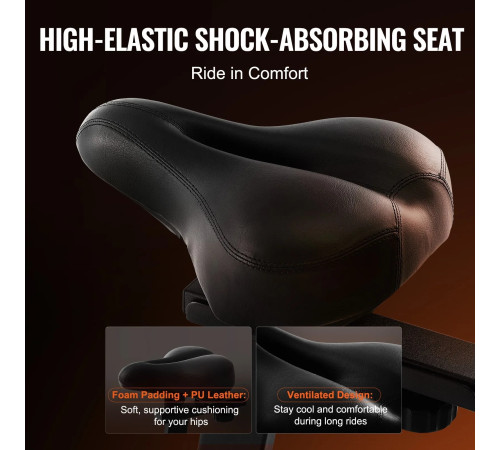 Велотренажер магнітний VEVOR S706, чорно-червоний