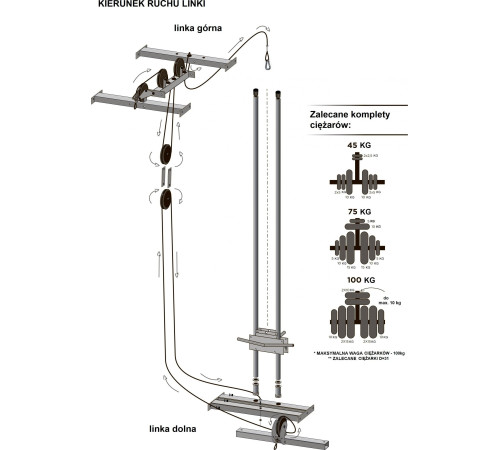 TOTALFIT Drabinka gimnastyczna KRAFT SYSTEM 3 w 1