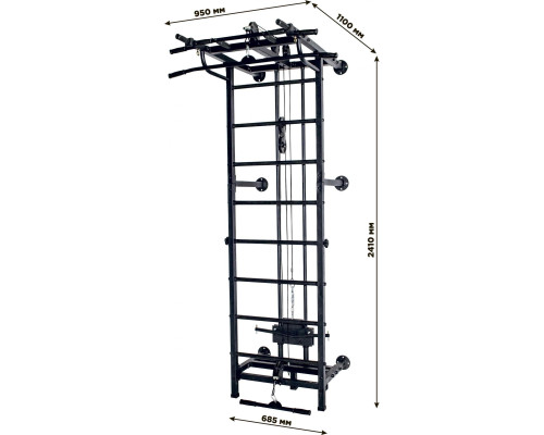 TOTALFIT Драбина гімнастична KRAFT SYSTEM 3 в 1 біла