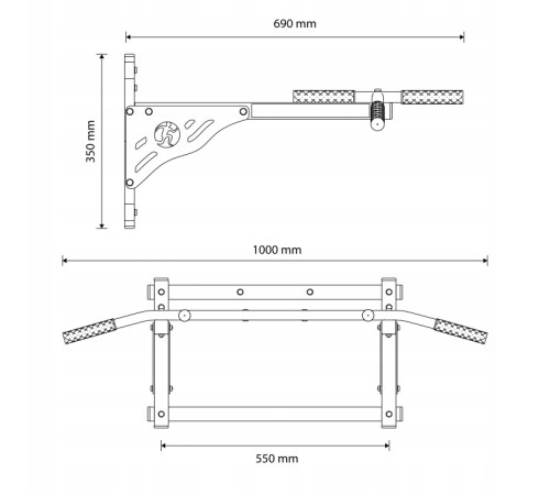 Турнік для підтягування настінний K-Sport KSH001