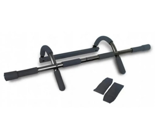 Турнік для підтягування LiveUp CHIN-UP BAR WITH ARM STRAP, чорний