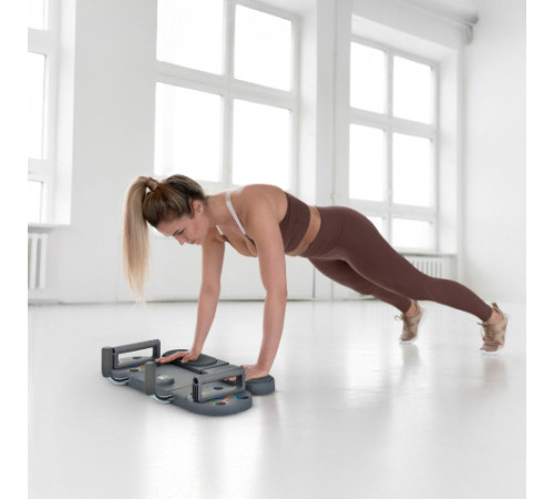 Дошка для віджимань Gymtek Multi Push Up Board сіра