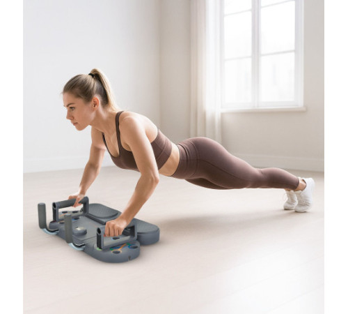 Дошка для віджимань Gymtek Multi Push Up Board сіра