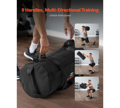 Тренувальна сумка VEVOR 11-34 кг, чорна