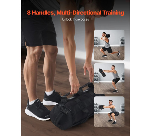 Тренувальна сумка VEVOR 2-11 кг, чорна