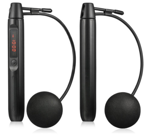 Скакалка Gymtek Smart з дисплеєм і Bluetooth чорна