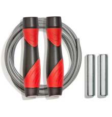 Скакалка Reebok Premium Skipping Rope 280 см, чорно-червона