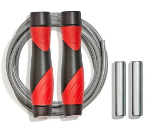 Скакалка Reebok Premium Skipping Rope 280 см, чорно-червона