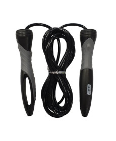 Скакалка Ecofit MDJR018 на підшипниках 275 см, чорно-сіра