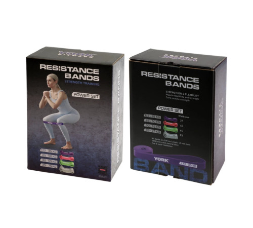Набір резинок для фітнесу York Fitness 4 шт (5 - 40 кг) Набір резинок для фітнесу York Fitness 4 шт (5 - 40 кг)