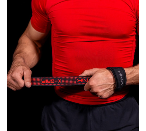 Лямки для тяги VNK Gel, чорно-червоні