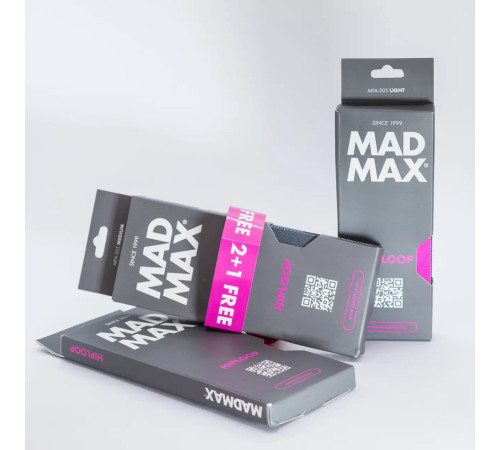 Еспандери для фітнесу MadMax MFA-305 3 шт., рожево-сірі