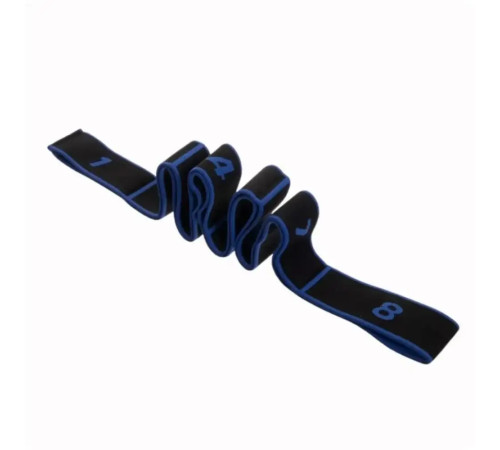 Резинка для фітнесу з петлями Queenfit 86,5 х 4 см чорно-блакитна Резинка для фітнесу з петлями Queenfit 86,5 х 4 см чорно-блакитна