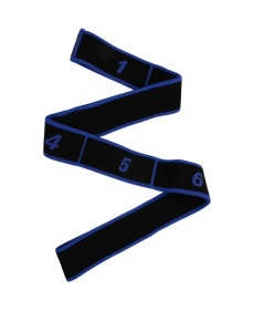 Резинка для фітнесу з петлями Queenfit 86,5 х 4 см чорно-блакитна