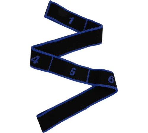 Резинка для фітнесу з петлями Queenfit 86,5 х 4 см чорно-блакитна Резинка для фітнесу з петлями Queenfit 86,5 х 4 см чорно-блакитна