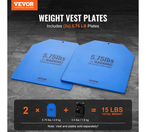 Плити для вагового жилета VEVOR JSPB-5.75 сині